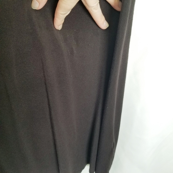 EILEEN FISHER Black Faux Wrap Tank Midi Dress Size Medium - Picture 11 of 13